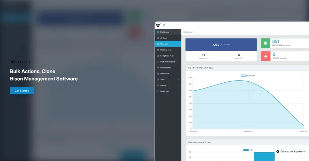 Bulk Actions: Clone Jobs in the Bison Management Software